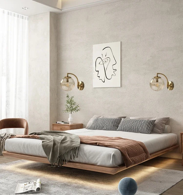 Applique murale verre teinté | Style vintage