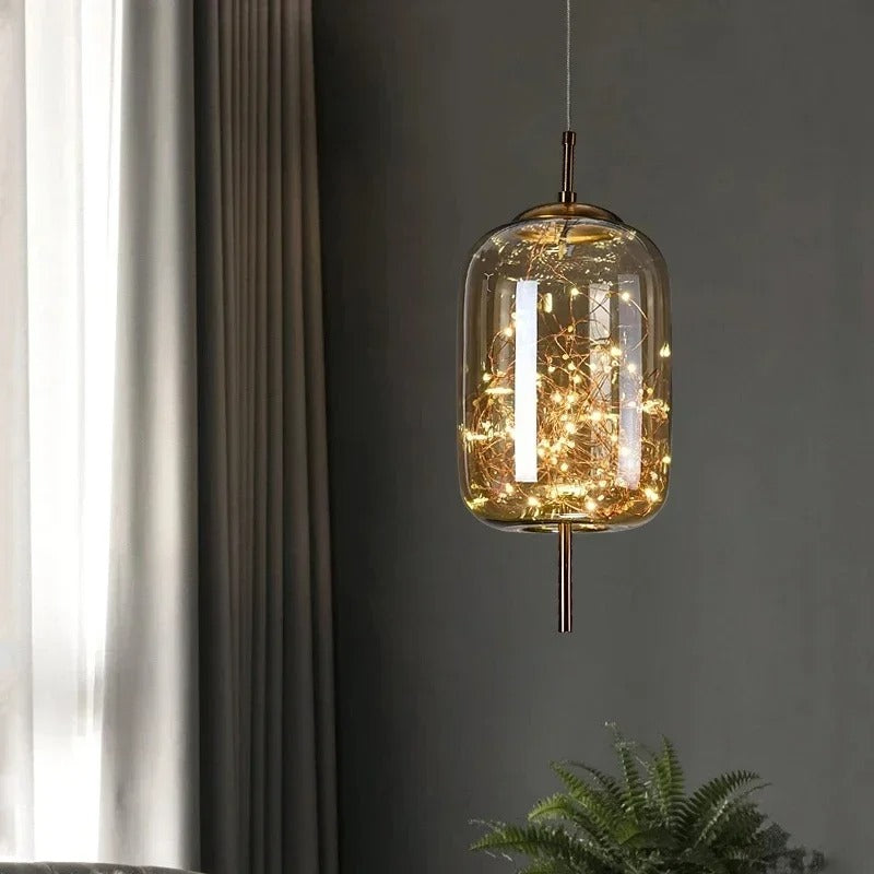 Suspension verre soufflé | Style contemporain féerique