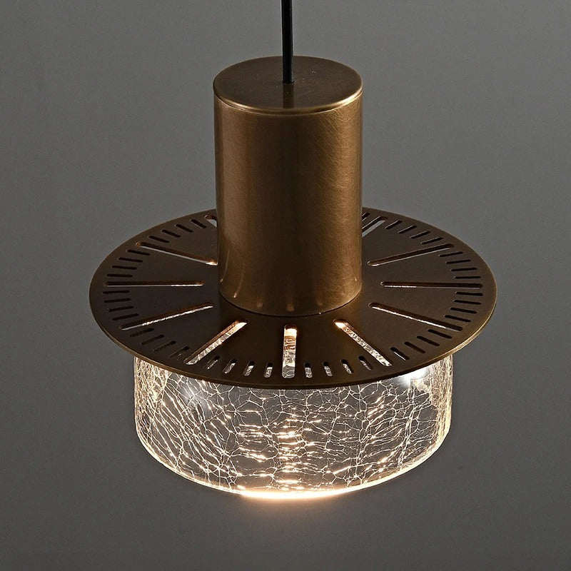 Suspension verre craquelé | Style moderne élégant