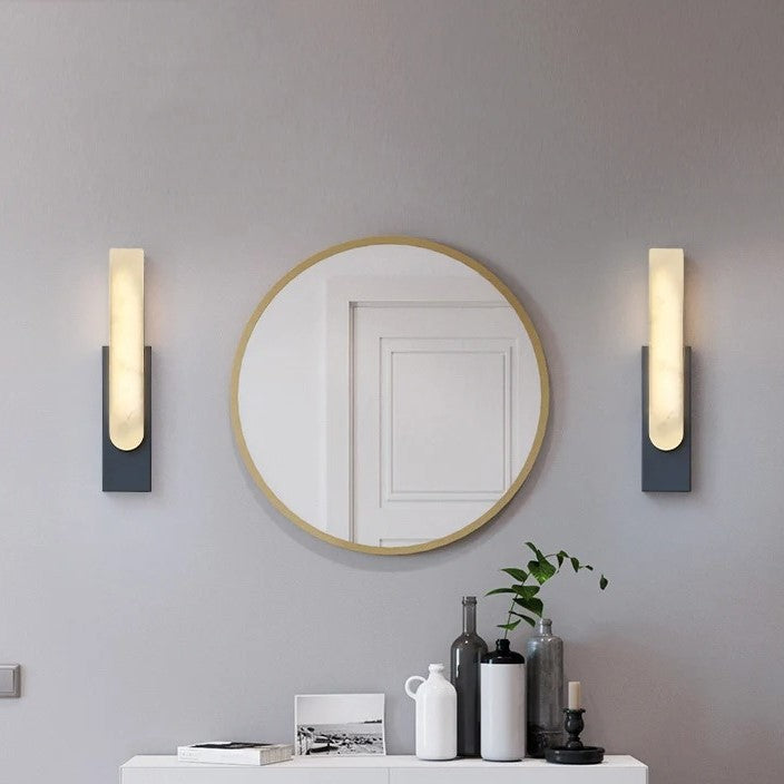 Applique murale marbre et métal