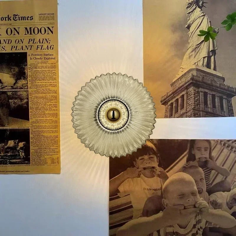 Applique murale verre soufflé | Style vintage