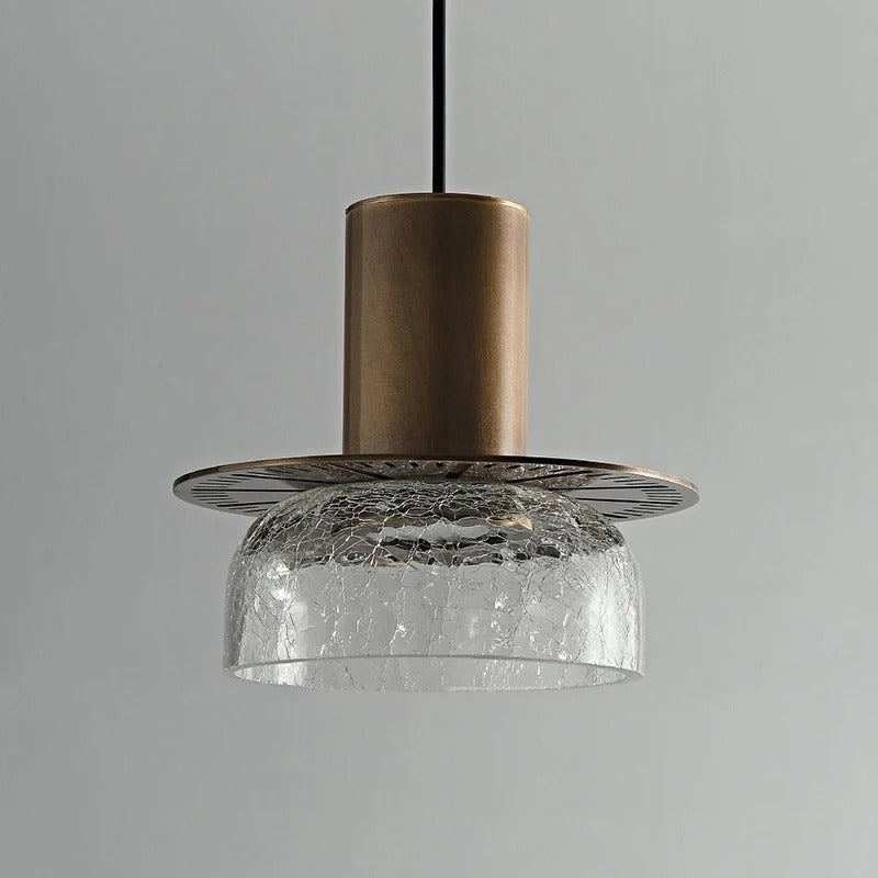 Suspension verre craquelé | Style moderne élégant
