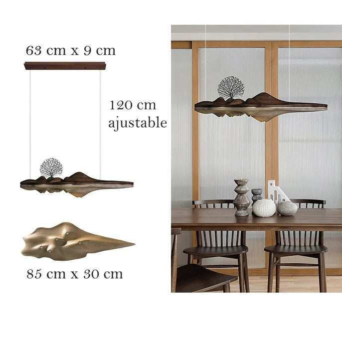 Lustre artistique | Bois véritable