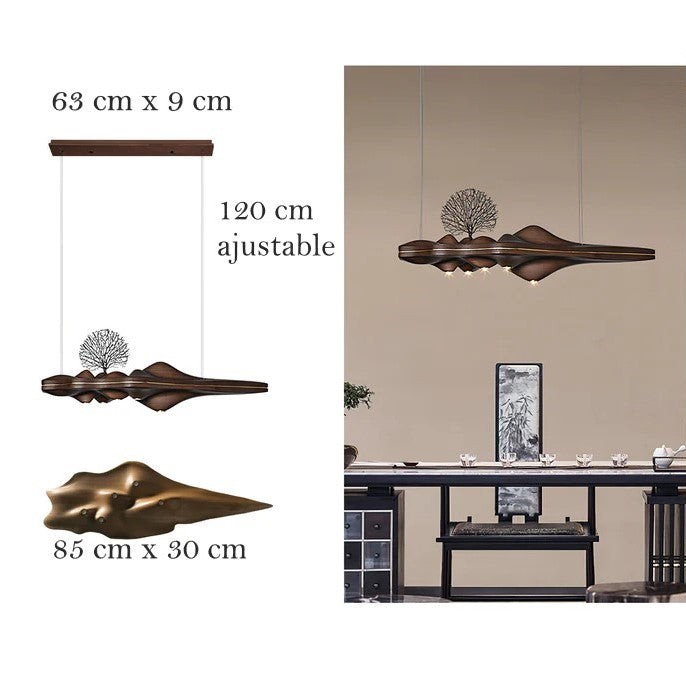 Lustre artistique | Bois véritable