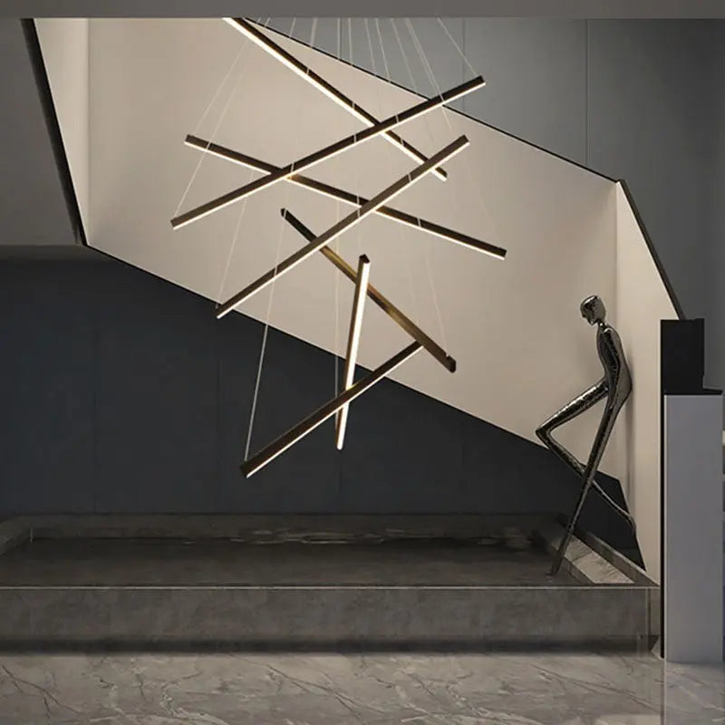 Suspension Élégante Aux Lignes Croisées