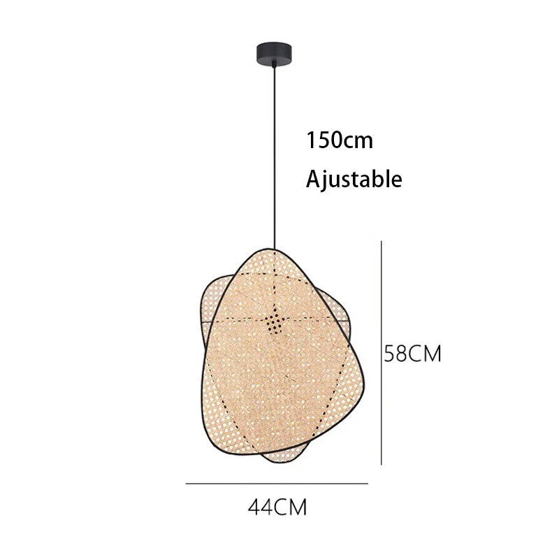 Suspension aérienne en cannage rotin style rétro