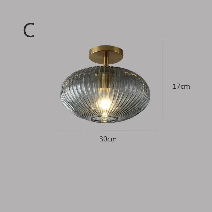 Plafonnier en verre | Vintage