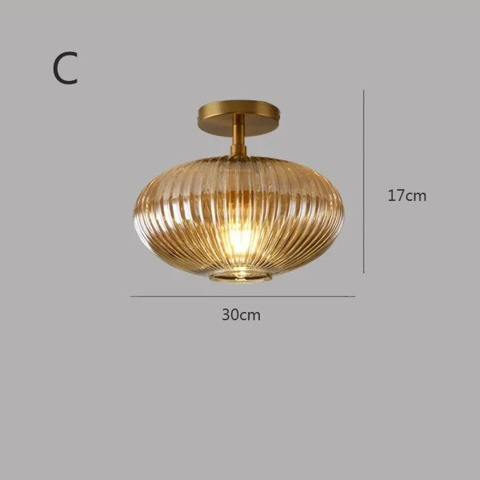 Plafonnier en verre | Vintage