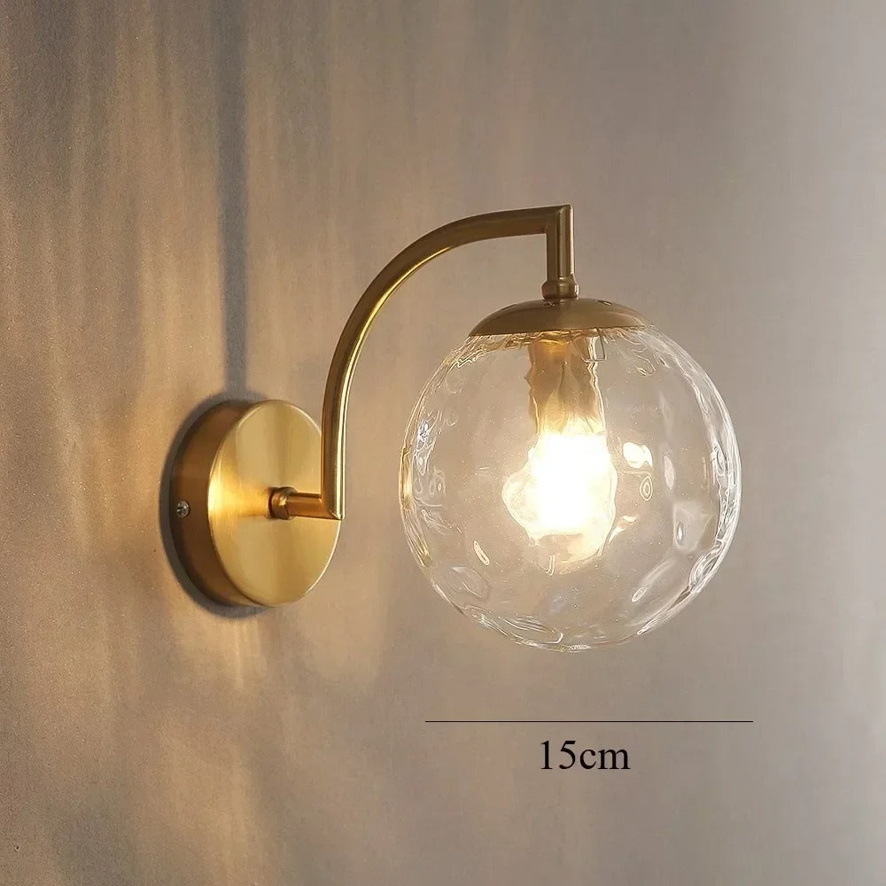 Applique murale verre teinté | Style vintage