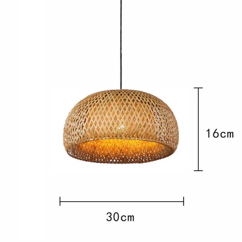 Plafonnier/ Suspension en bambou naturel au design minimaliste et moderne