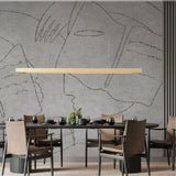 Suspension LED style bois de noyer ou de sapin | Design rectiligne & minimaliste