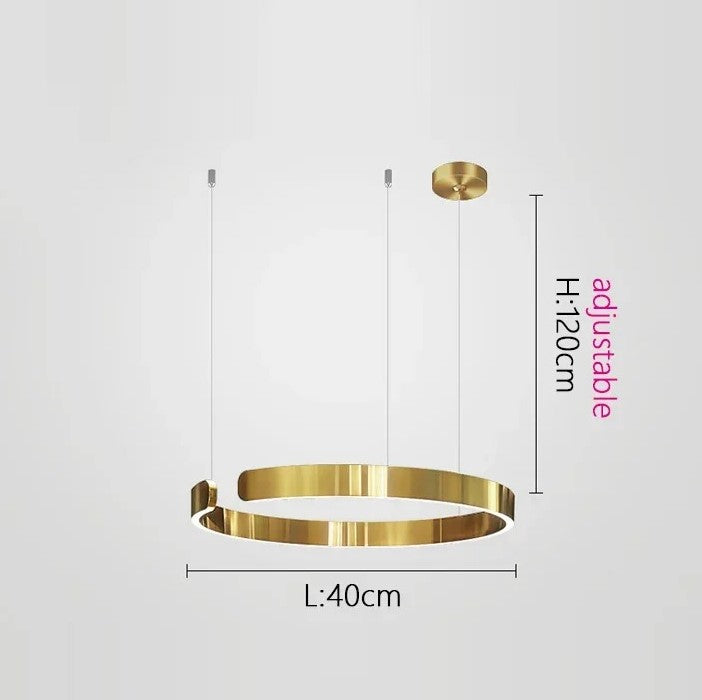 Suspension LED Dimmable | Anneau Luxueux