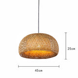 Plafonnier/ Suspension en bambou naturel au design minimaliste et moderne