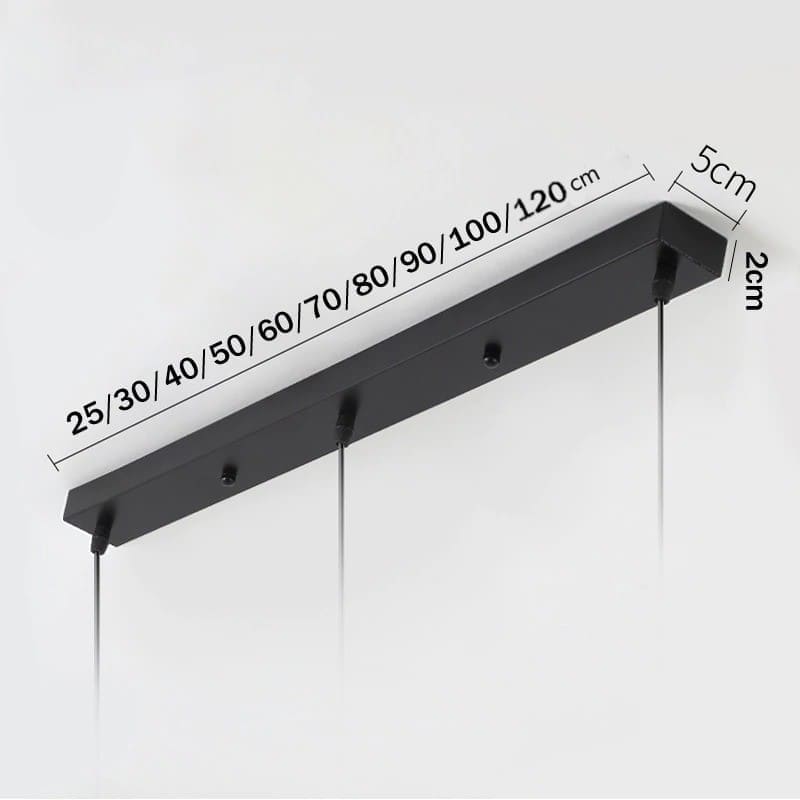 Socle de plafond rectangulaire pour suspensions multiples