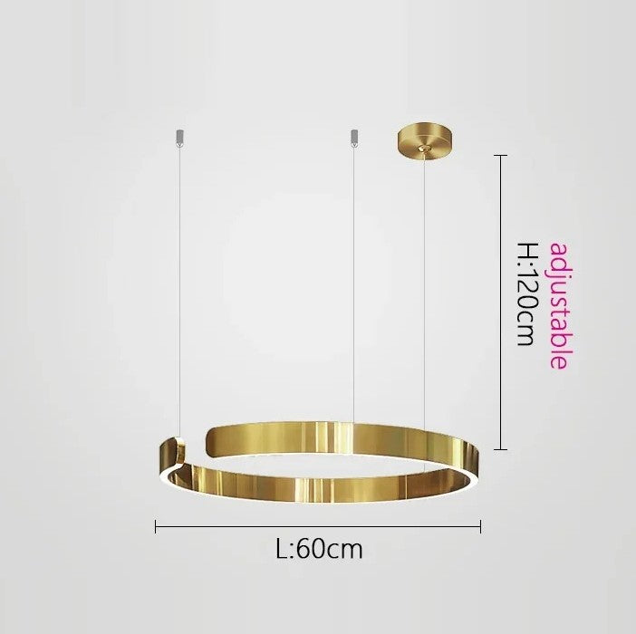 Suspension LED Dimmable | Anneau Luxueux