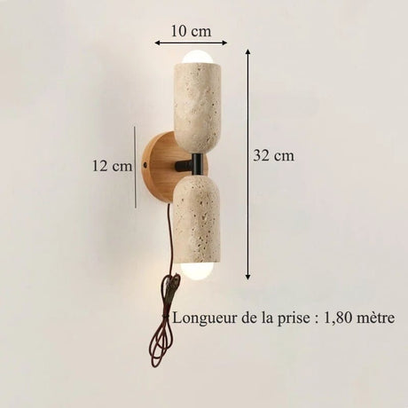 Applique murale en pierre naturelle | Élégance wabi-sabi