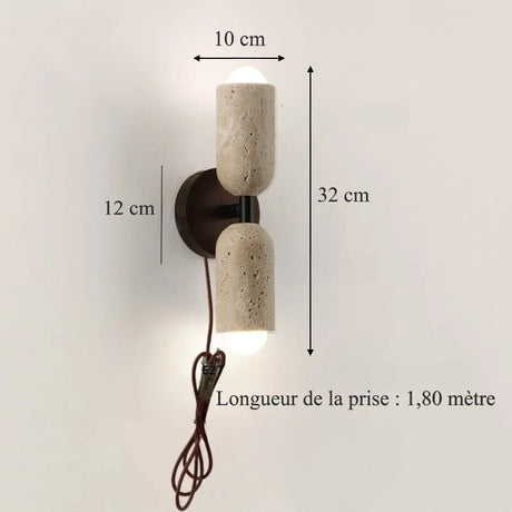 Applique murale en pierre naturelle | Élégance wabi-sabi