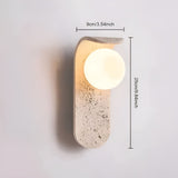 Applique murale élégante incurvée pierre naturelle | Style wabi sabi