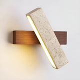 Applique murale rotative en pierre naturelle | Style wabi sabi