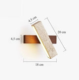 Applique murale rotative en pierre naturelle | Style wabi sabi