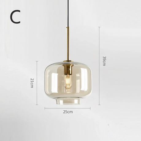 Suspension élégante verre soufflé | Style vintage