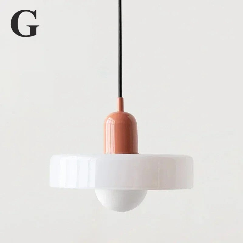 Suspension rétro verre teinté | Style vintage