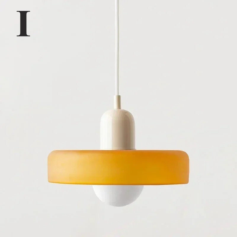 Suspension rétro verre teinté | Style vintage