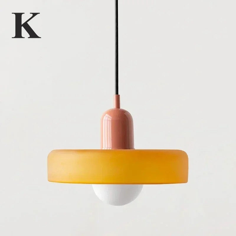 Suspension rétro verre teinté | Style vintage