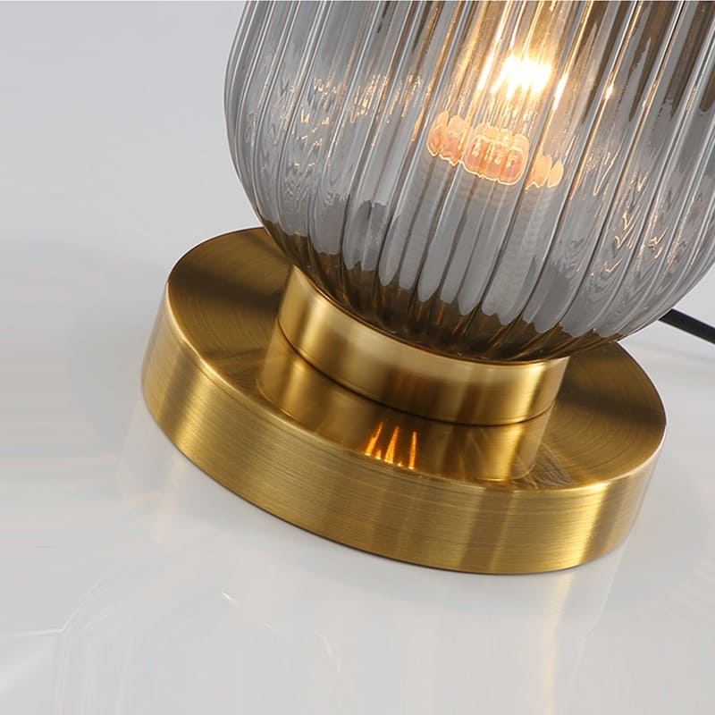 Lampe de chevet en verre teinté