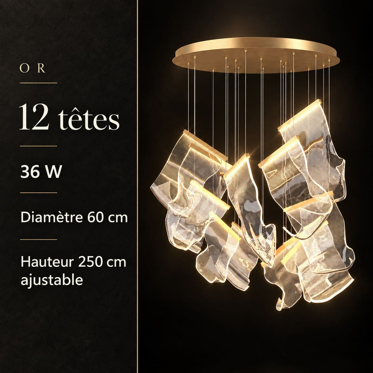 Lustre de luxe au design moderne - LED