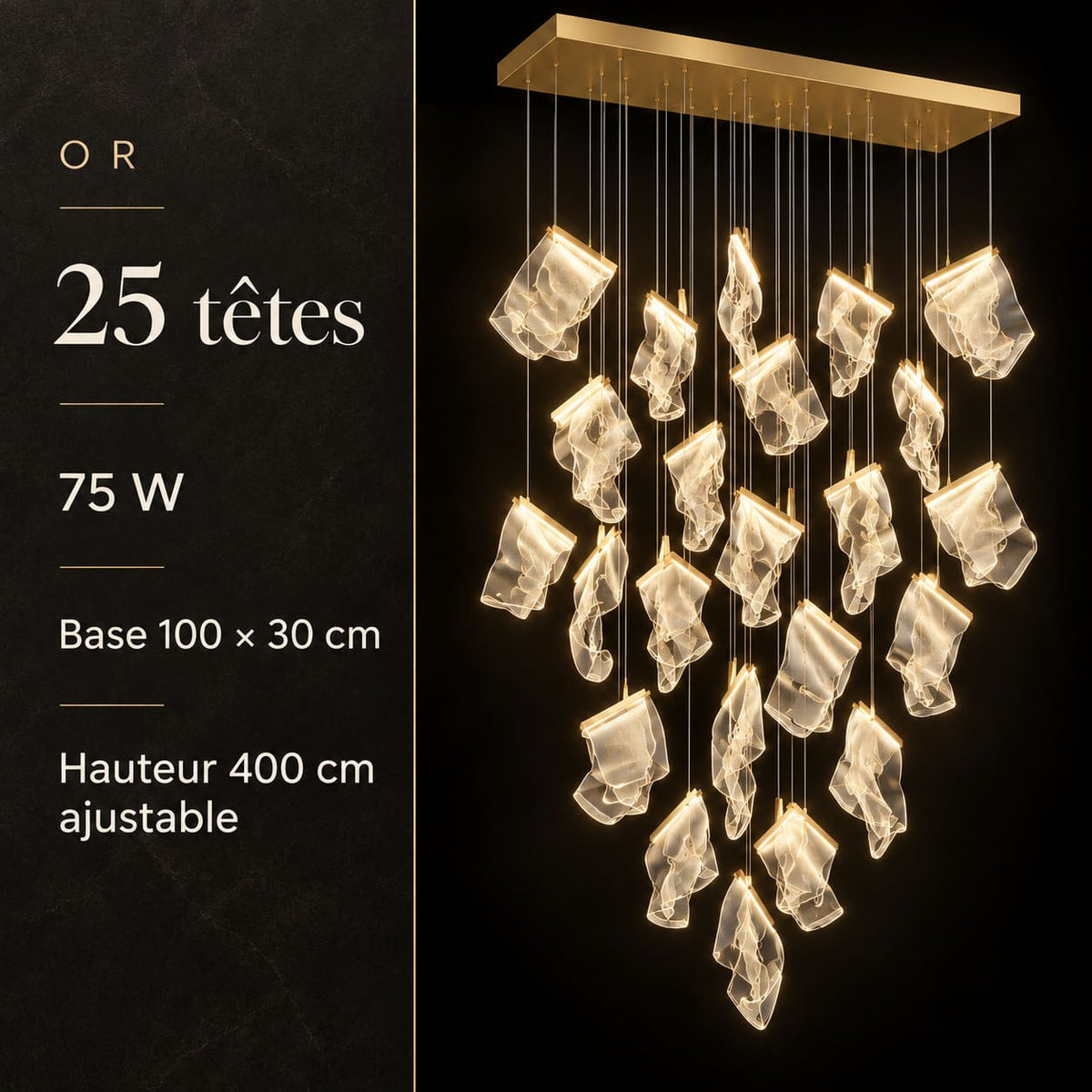 Lustre de luxe au design moderne - LED