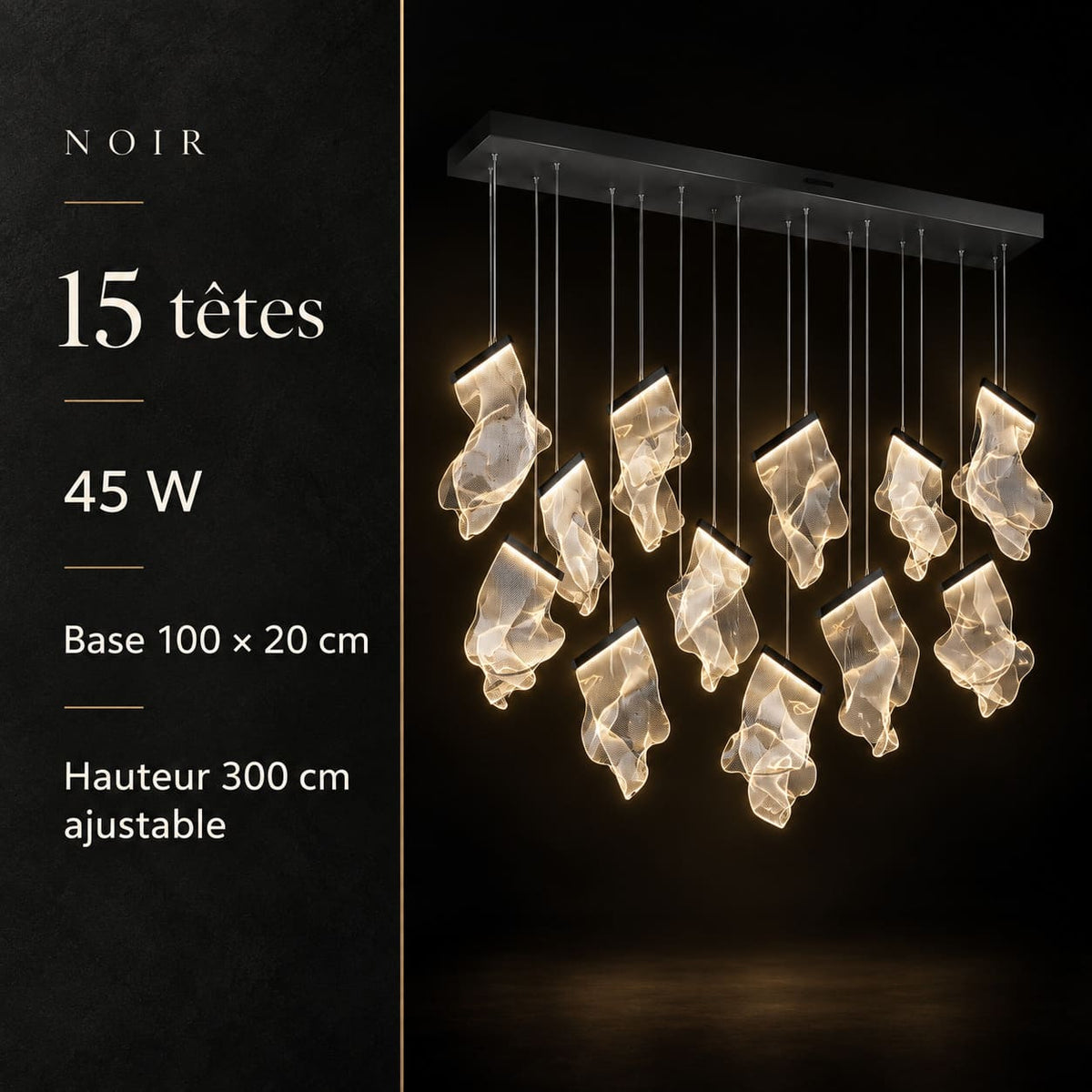 Lustre de luxe au design moderne - LED