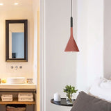 Suspension couleur aux choix en bois et aluminium au design nordique moderne en forme de bouteille