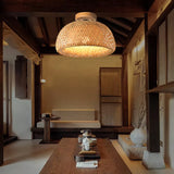 Plafonnier/ Suspension en bambou naturel au design minimaliste et moderne