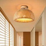 Plafonnier/ Suspension en bambou naturel au design minimaliste et moderne