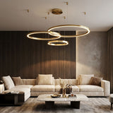 Lustre anneaux suspendus en Aluminium à LED