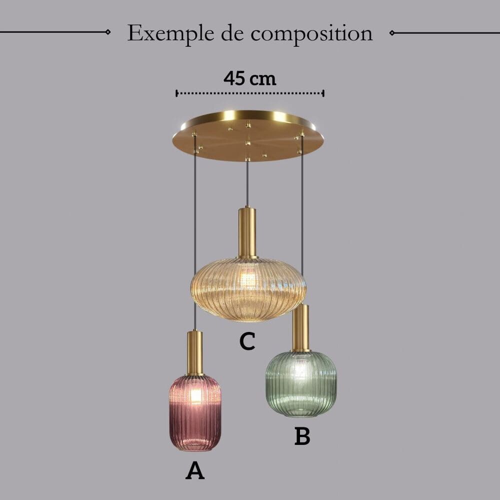 Suspension en verre | Vintage