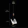 Suspension forme de papillon or et verre