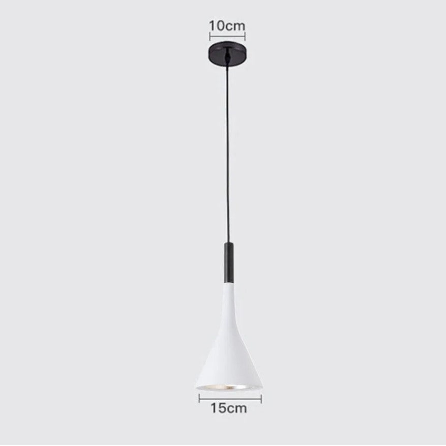 Suspension couleur aux choix en bois et aluminium au design nordique moderne en forme de bouteille