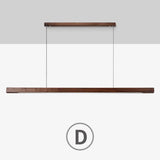 Suspension LED style bois de noyer ou de sapin | Design rectiligne & minimaliste
