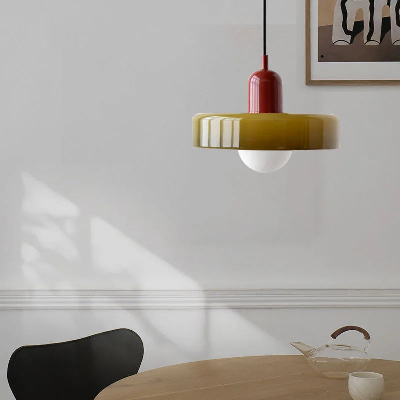 Suspension rétro verre teinté | Style vintage