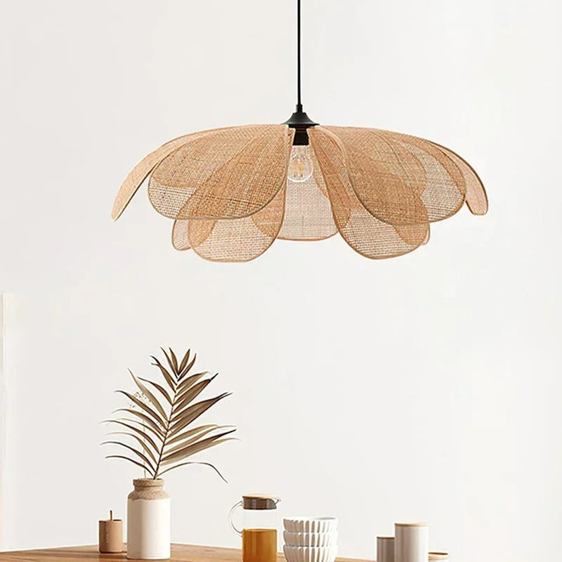 Suspension aérienne rotin | Style floral bohème
