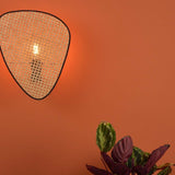 Applique murale aérienne rotin vintage | Style wabi sabi