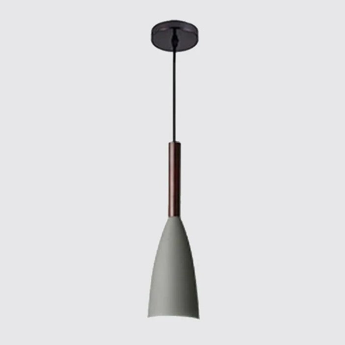 Suspension couleur aux choix en bois et aluminium au design nordique moderne en forme de bouteille