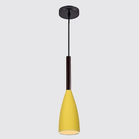 Suspension couleur aux choix en bois et aluminium au design nordique moderne en forme de bouteille