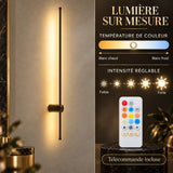Applique murale à LED Dimmable| Tube noir métallique