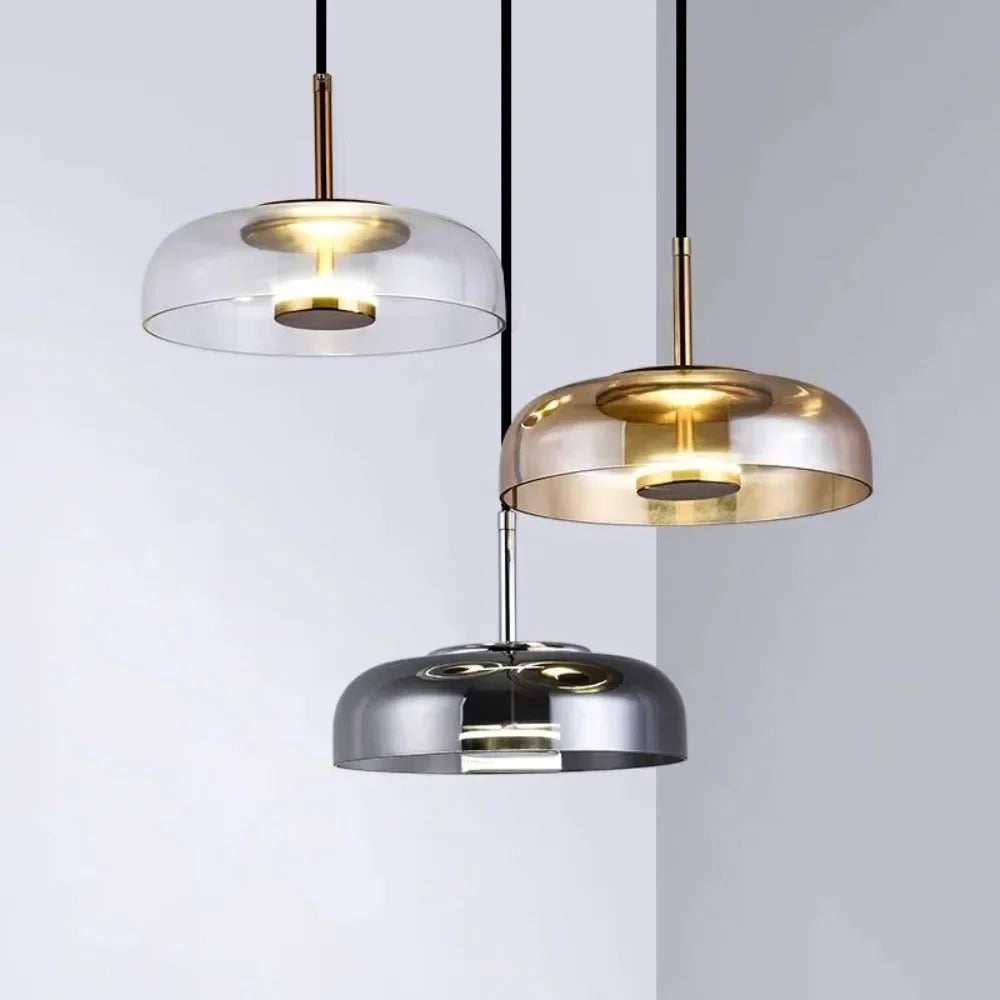 Suspension aérienne en verre | Style contemporain