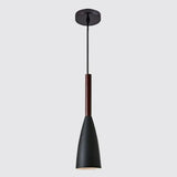 Suspension couleur aux choix en bois et aluminium au design nordique moderne en forme de bouteille
