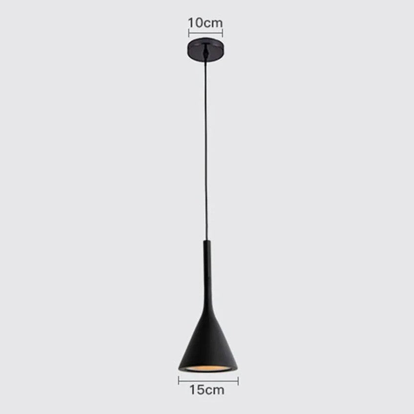 Suspension couleur aux choix en bois et aluminium au design nordique moderne en forme de bouteille