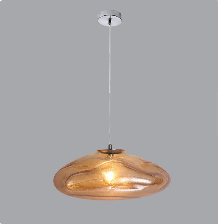 Suspension design verre soufflé | Style aérien contemporain